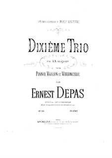 Klaviertrio Nr.10 in A-Dur, Op.135: Vollpartitur by Ernest Depas