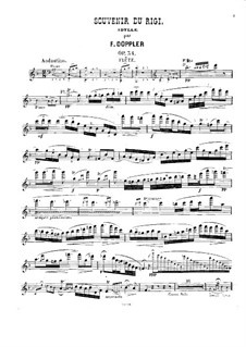 Souvenir du Rigi, Op.34: Flötenstimme by Franz Doppler