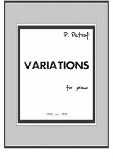 Variations for piano: Variations for piano by Peter Petrof