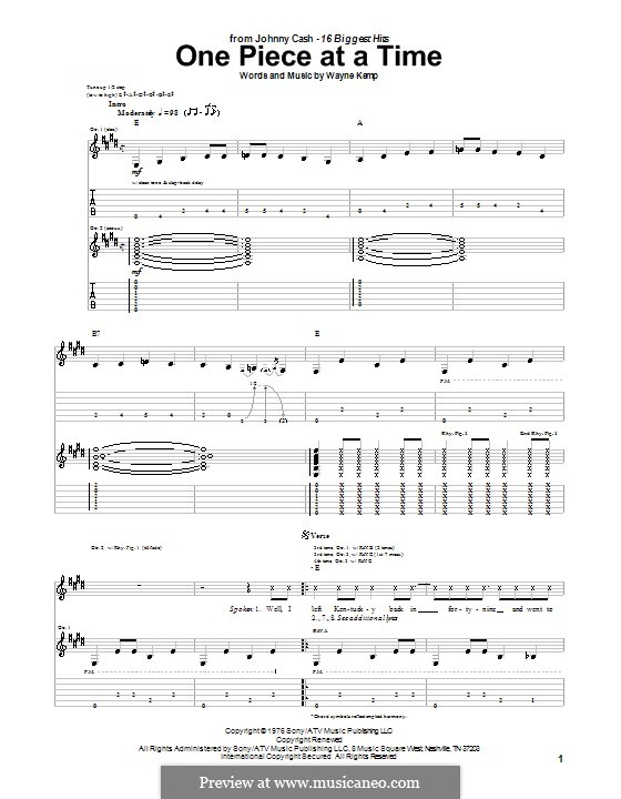 One Piece at a Time von W. Kemp Noten auf MusicaNeo