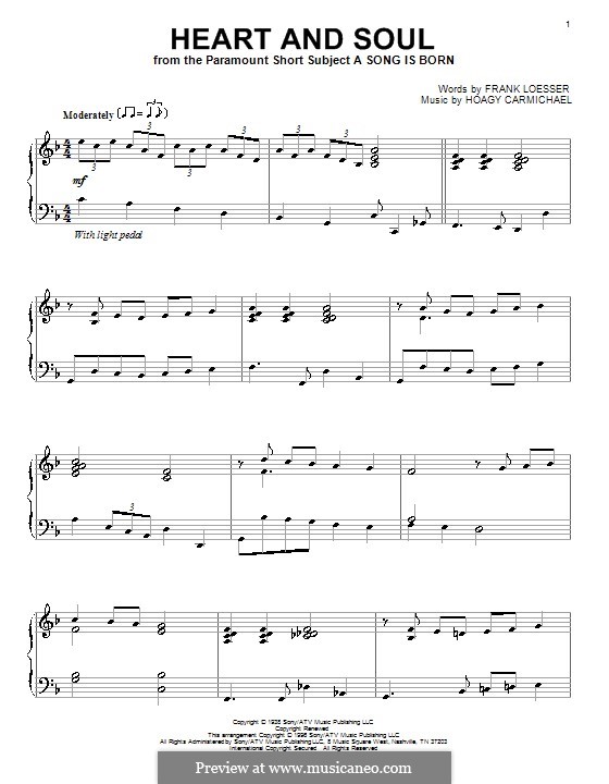 Heart and Soul: Für Klavier by Hoagy Carmichael