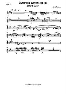 Concerto for Clarinet: Movement II 'Pete's Elegy' – parts by Martin Twycross