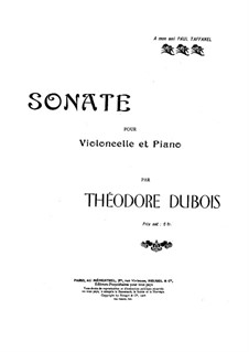 Cellosonate in D-Dur: Partitur by Théodore Dubois