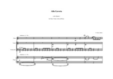 Alla Gavota for flute, violin, cello and piano: Alla Gavota for flute, violin, cello and piano by Peter Petrof