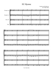 Ode an die Freude: Version für Blechbläserquartett by Ludwig van Beethoven