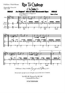 Rise To Challenge (In Jubilee): Vollpartitur (fifes and drums) by Ennio Paola