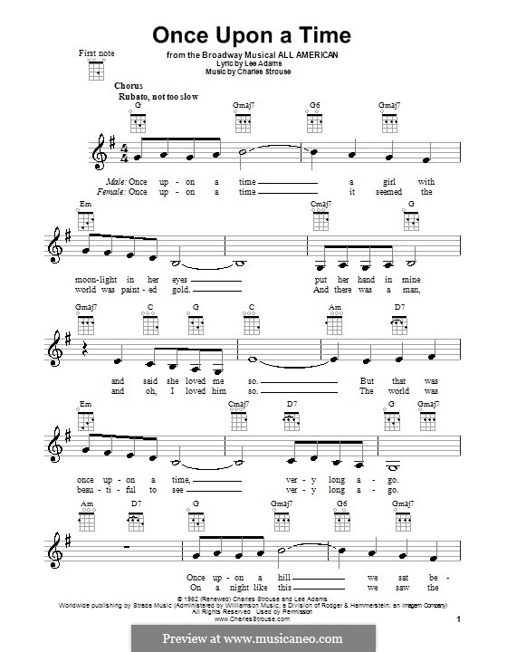 Once Upon a Time: Für Ukulele by Charles Strouse