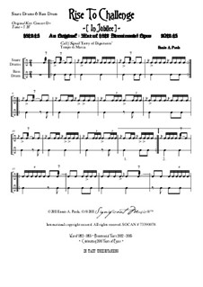 Rise To Challenge (In Jubilee): Snare drums and bass drum parts by Ennio Paola