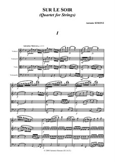 Sur le soir: Teil I by Antonio Simone