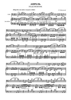 Nr.4 April (Schneeglöckchen): For cello and bayan (or accordion) by Pjotr Tschaikowski