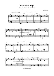 Twelve Little Piano Pieces: No.1 Butterfly Village by Basil Joseph