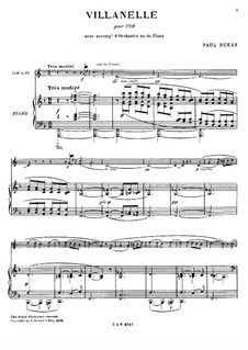 Villanelle: Partitur by Paul Dukas