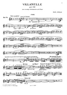 Villanelle: Solostimme by Paul Dukas