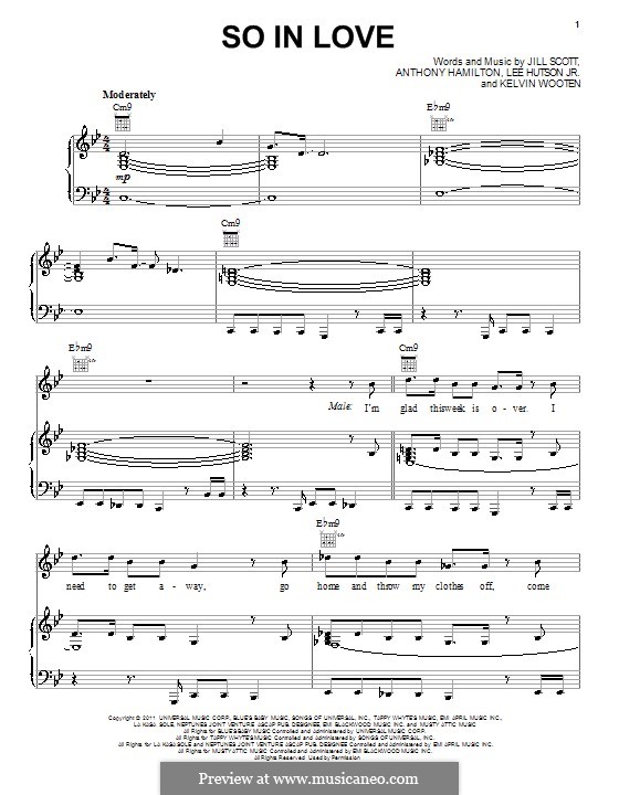 So in Love: Für Stimme und Klavier (oder Gitarre) by Jill Scott, Anthony Hamilton, Kelvin Wooten, JR Hutson