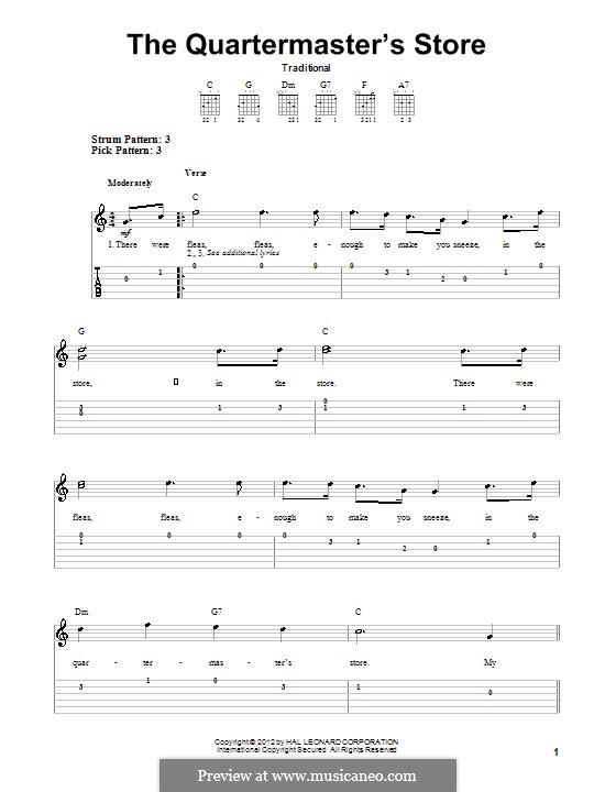 The Quartermaster's Store: Für Gitarre by folklore