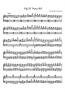 Etude No.5, Op.28: Etüde Nr.5 by Ksardas