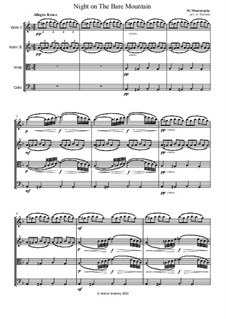 Eine Nacht auf dem kahlen Berge: Version für Streichquartett – Stimmen by Modest Mussorgski