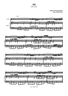 Arie. Bearbeitung für zwei Interpreten: Bratsche und Klavier by Johann Sebastian Bach