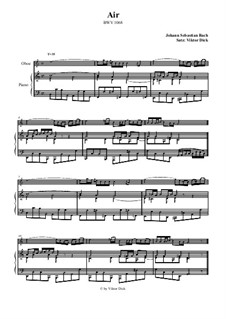 Arie. Bearbeitung für zwei Interpreten: Oboe und Klavier by Johann Sebastian Bach