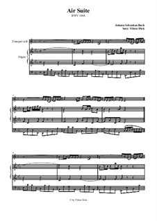 Arie. Bearbeitung für zwei Interpreten: Trompete in B und Orgel by Johann Sebastian Bach