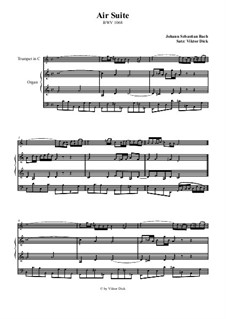 Arie. Bearbeitung für zwei Interpreten: Trompete in C und Orgel by Johann Sebastian Bach