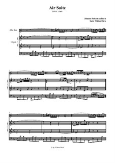Arie. Bearbeitung für zwei Interpreten: Altsaxophon und Orgel by Johann Sebastian Bach