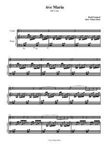 Ave Maria (Instrumental Version – Duets): Für Geige und Klavier by Johann Sebastian Bach, Charles Gounod