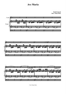 Ave Maria (Instrumental Version – Duets): Für Geige und Orgel by Johann Sebastian Bach, Charles Gounod