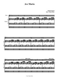 Ave Maria (Instrumental Version – Duets): Für Oboe und Orgel by Johann Sebastian Bach, Charles Gounod