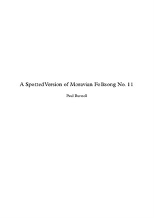 A Spotted Version of Moravian Folksong No.11, for recorder quartet SATB: Vollpartitur by Paul Burnell