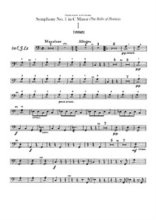 Sinfonie Nr.1 in c-Moll 'Die Glocken von Zlonice', B.9 Op.3: Paukenstimme by Antonín Dvořák