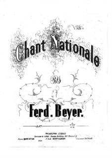 Fleurs Mélodiques de la Russie. No.3 Chant National, Op.102: Fleurs Mélodiques de la Russie. No.3 Chant National by Ferdinand Beyer