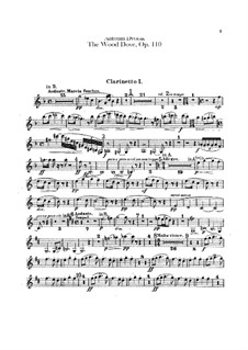 Die Waldtaube, B.198 Op.110: Klarinettenstimmen by Antonín Dvořák