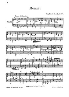 Fünf Klavierstucke, Op.1: Nr.5 Menuett by Ossip Gabrilowitsch