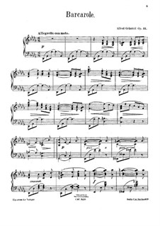Barcarole No.1, Op.21: Barcarole No.1 by Alfred Grünfeld