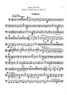 Scherzo Capriccioso, B.131 Op.66: Schlagzeugstimmen by Antonín Dvořák
