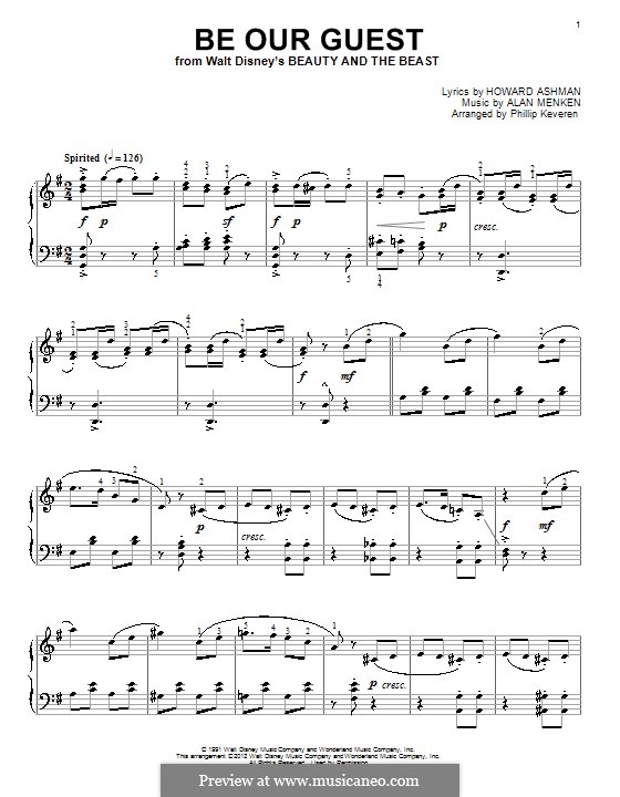 Piano version: Classical version by Alan Menken