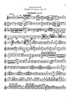 Othello, B.174 Op.93: Klarinettenstimmen by Antonín Dvořák
