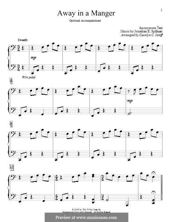Away in a Manger: Für Klavier by Jonathan E(dwards) Spilman