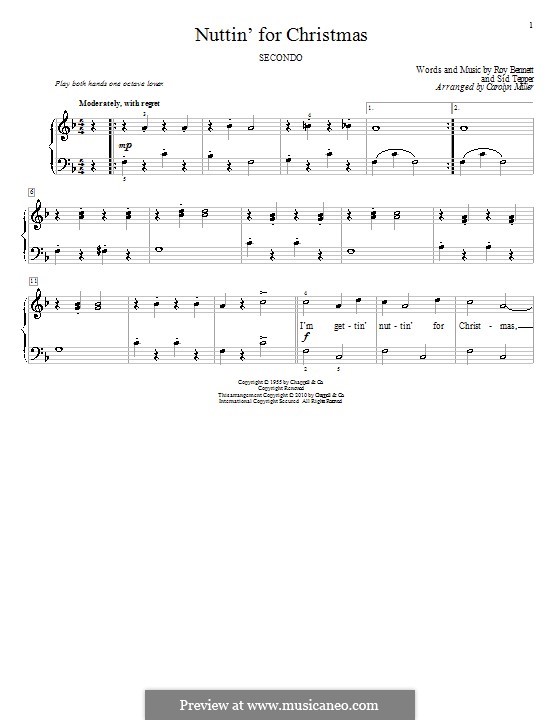 Nuttin' for Christmas: Für Klavier by Sid Tepper
