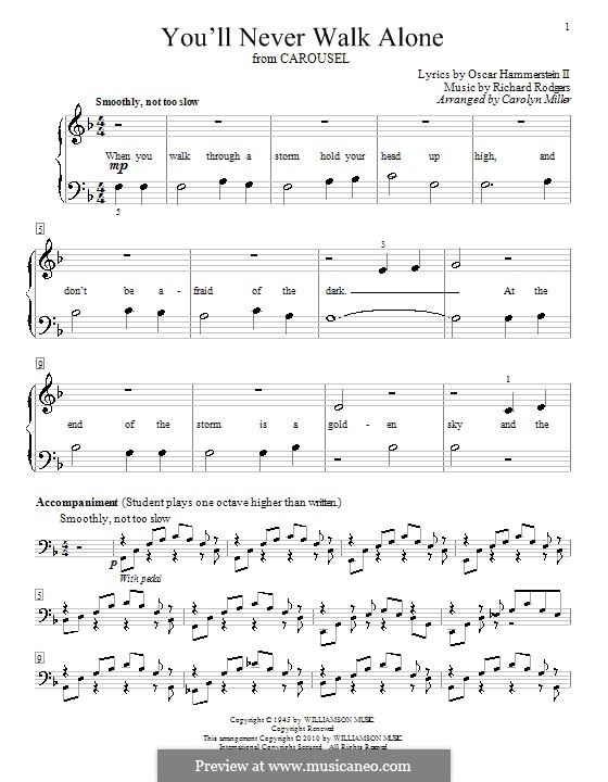 You'll Never Walk Alone (from Carousel): Für Klavier by Richard Rodgers