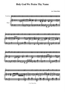 Grosser Gott, wir loben Dich: Für Posaune und Klavier by folklore