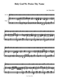 Grosser Gott, wir loben Dich: Für Altsaxsophon und Klavier by folklore