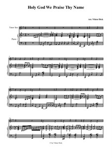 Grosser Gott, wir loben Dich: Für Tenorsaxophon und Klavier by folklore