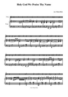 Grosser Gott, wir loben Dich: Für Oboe und Klavier by folklore