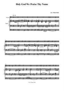 Grosser Gott, wir loben Dich: Für Violine und Orgel by folklore