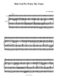 Grosser Gott, wir loben Dich: Für Viola und Orgel by folklore