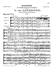 Streichquartett Nr.12 in Es-Dur, Op.127: Vollpartitur by Ludwig van Beethoven