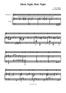 For solo instrument and piano: Für Trompete in C und Klavier by Franz Xaver Gruber