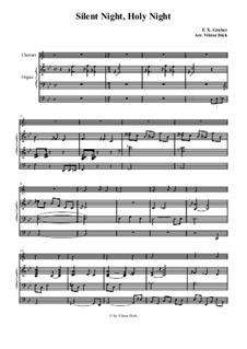 For solo instrument and organ: Für Klarinette und Orgel by Franz Xaver Gruber